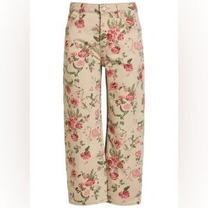 Free People Deep Trance Boyfriend Wallpaper Floral Jeans size 29 New with Tags